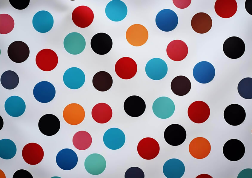 Download Colorful Polka Dot Pattern on White Background Backgrounds ...