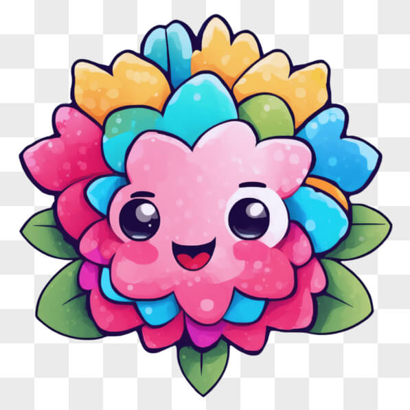 Download Cartoon Flower with Bright Colors and Smiling Faces Cartoons ...