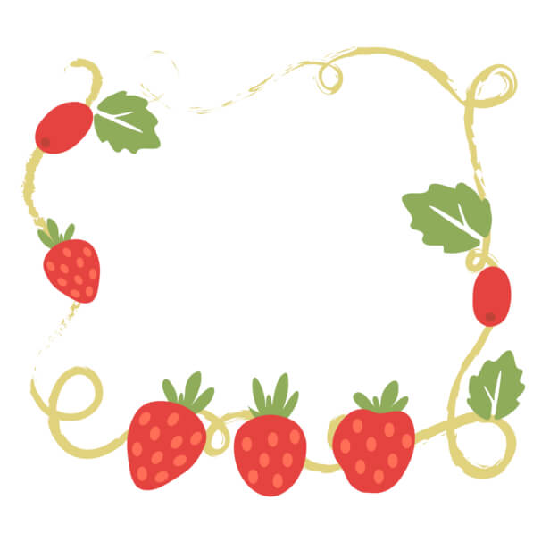 Frame Strawbery Download Frame of Strawberries with Leaves and Vines Frames Online ...