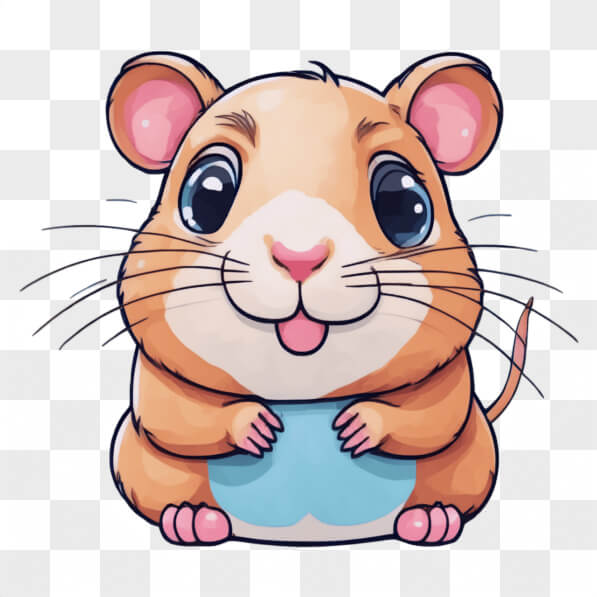 Download Happy Cartoon Hamster with Blue Bandana Cartoons Online ...