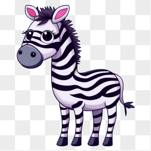 Download Playful Cartoon Zebra in Dark Setting Cartoons Online ...