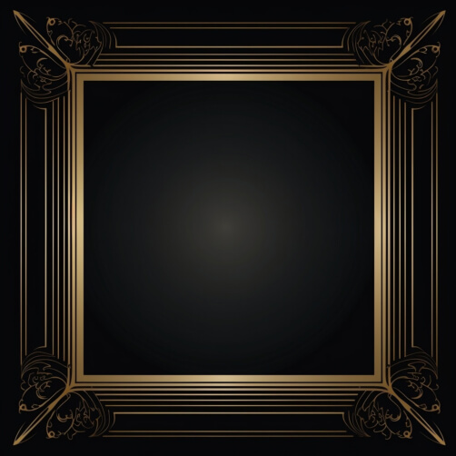 Download Gold Circle Frame on Black Background Backgrounds Online ...
