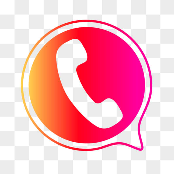 Download Red, Orange, and Pink Phone Icon in Ringing Bell Shape PNGs ...