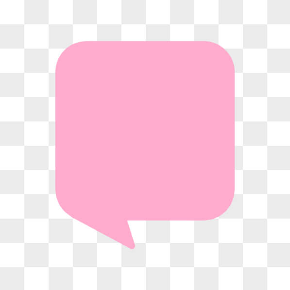 Download Pink Speech Bubble Icon on Black Background PNGs Online ...