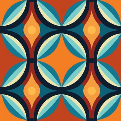 Geometric pattern with circles, triangles, and squares on orange background Geometric pattern with circles, triangles, and squares on orange background thumbnail