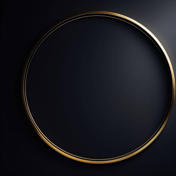 Download Gold Circle Frame on Black Background Backgrounds Online ...