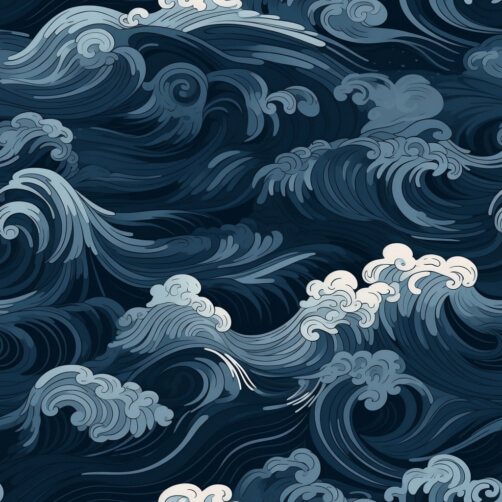 Seamless Blue and White Ocean Waves Pattern Seamless Blue and White Ocean Waves Pattern thumbnail