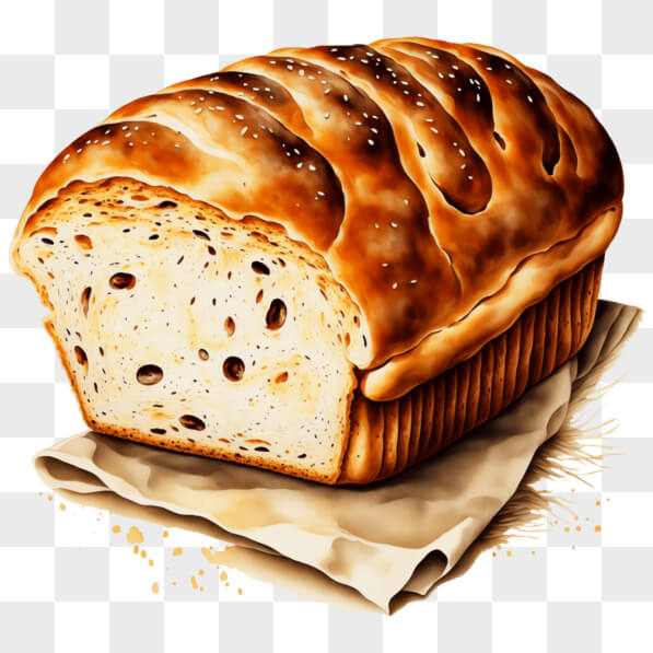 Download Delicious Freshly Baked Loaf of Bread with Raisins and Nuts ...