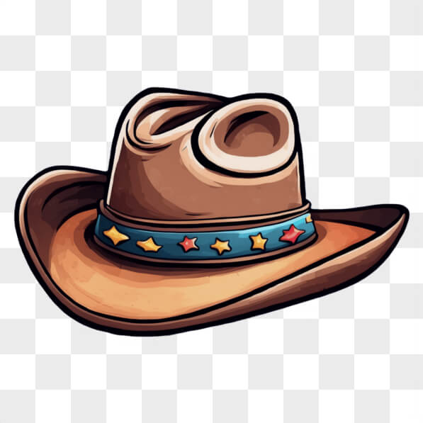 Download Illustration of Cartoon Cowboy Hat with Stars Cartoons Online ...