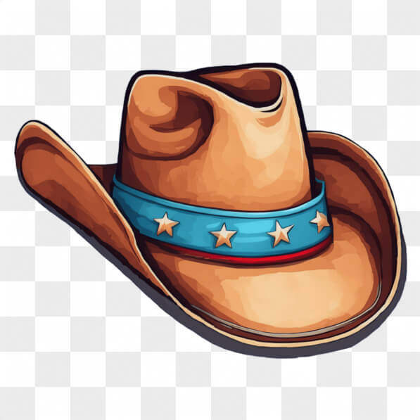 Download Western-Style Brown Cowboy Hat with Star Band Cartoons Online ...