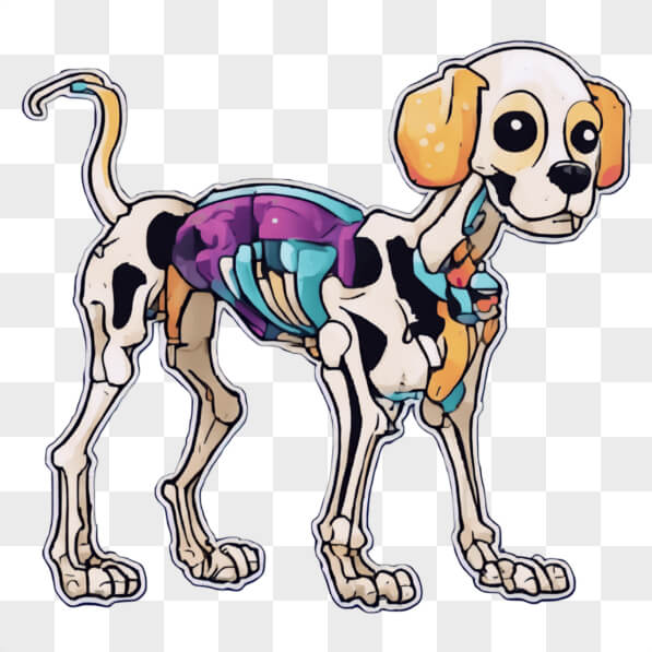 Download Educational Cartoon Dog with Skeleton Model Cartoons Online ...