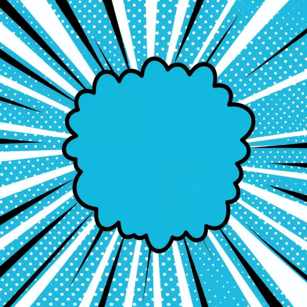 Download Blue Pop Art Style Speech Bubble with Polka Dots Backgrounds ...