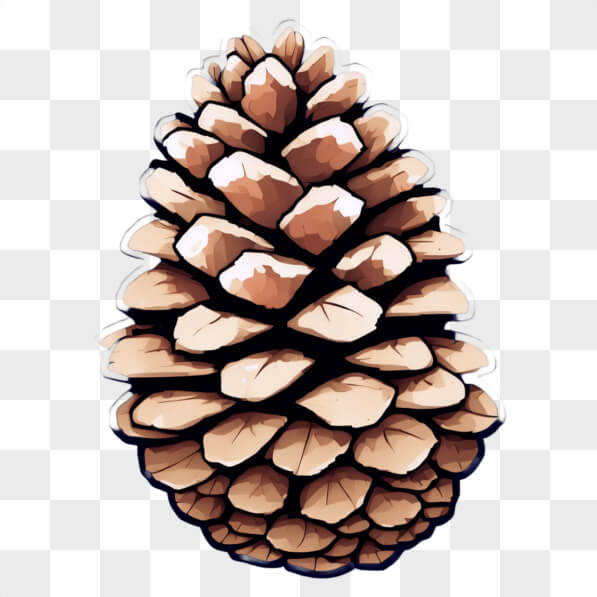 Download Black and White Pine Cone for Ornamental Use Cartoons Online ...