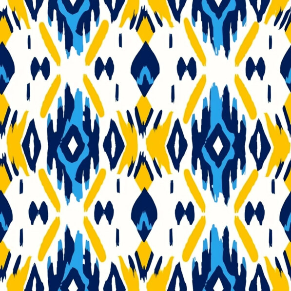 Download Abstract Blue and Yellow Ikat Pattern for Interior Design