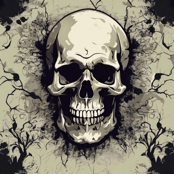 Abstract Skull Design Download Abstract Skull with Trees and Branches Backgrounds Online ...