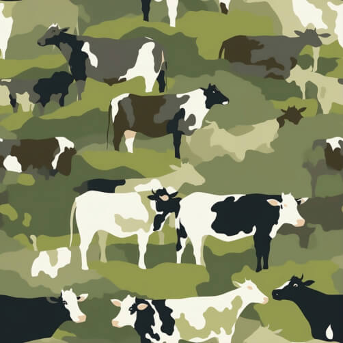 Download Seamless Cow Pattern with Floral Crowns Patterns Online ...