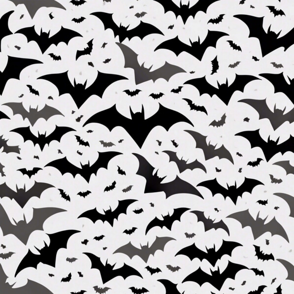 Download Seamless Black and White Bat Silhouette Pattern Backgrounds ...