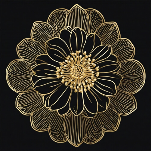 Download Gold Flower Seamless Pattern on Black Background Backgrounds ...