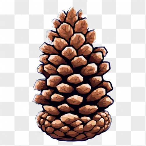 Download Black and White Pine Cone for Ornamental Use Cartoons Online ...