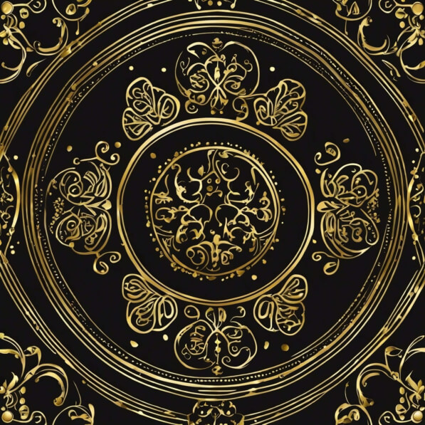 Download Black and Gold Ornate Circular Pattern Background Backgrounds ...