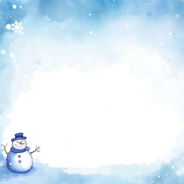 Download Snowman on Abstract Blue Background with Snowflakes ...