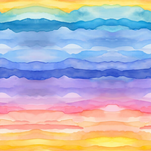 Download Colorful Abstract Watercolor Painting of Mountains and Waves ...
