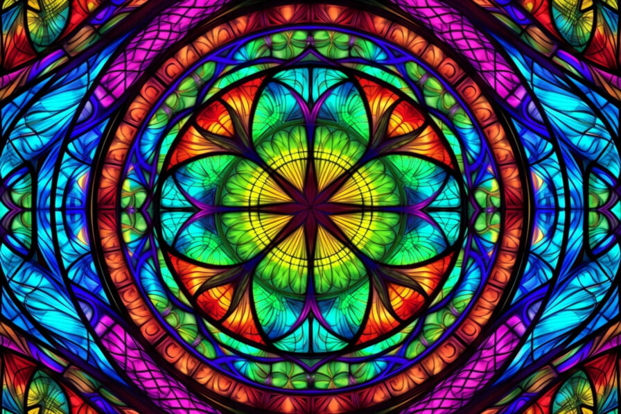 Stained Glass Colorfull Download Colorful Stained Glass Window with Intricate Design ...