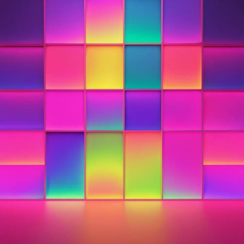 Download Dark Room with Colorful Neon Lights Abstract Background ...
