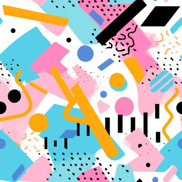 Download Colorful Abstract Pattern with Geometric Shapes on White ...