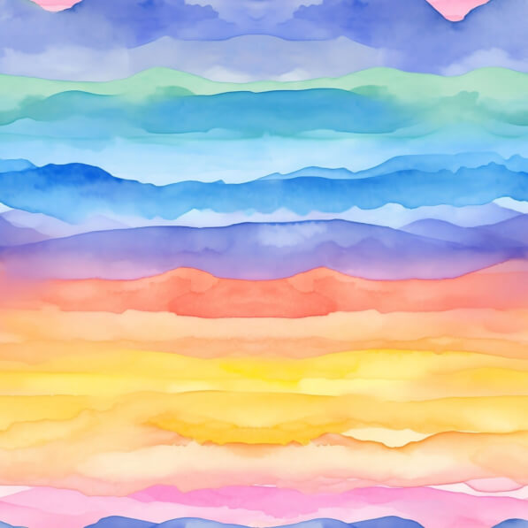 Download Colorful Abstract Watercolor Painting of Mountains and Waves ...