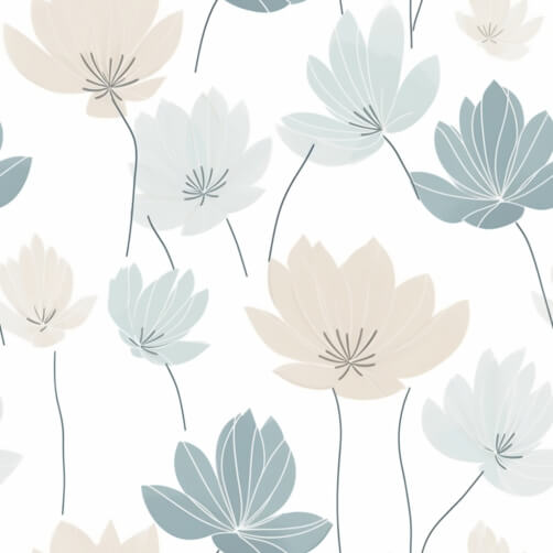 Download Seamless White and Blue Floral Pattern Background Patterns ...