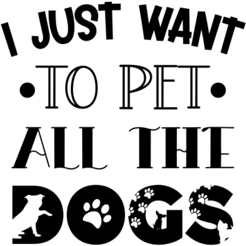 Pet All Dogs Black and White Background with Dog Paws
