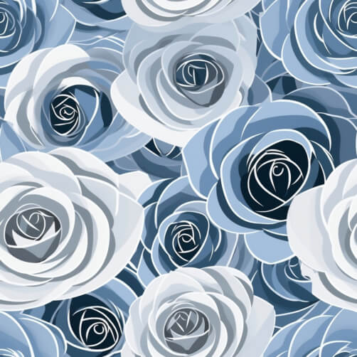 Download Blue and White Rose Seamless Pattern Wallpaper Patterns Online ...