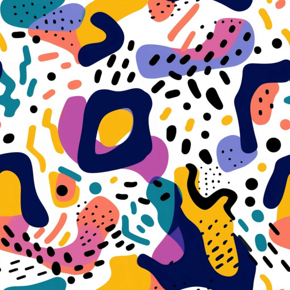 Download Colorful Abstract Pattern with Geometric Shapes on White ...