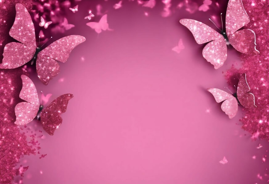 Download Elegant Pink Butterfly Background with Glitter Backgrounds ...