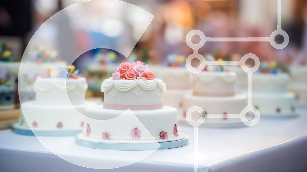 Elegant Three-Tiered White Cakes for Events and Celebrations stock ...
