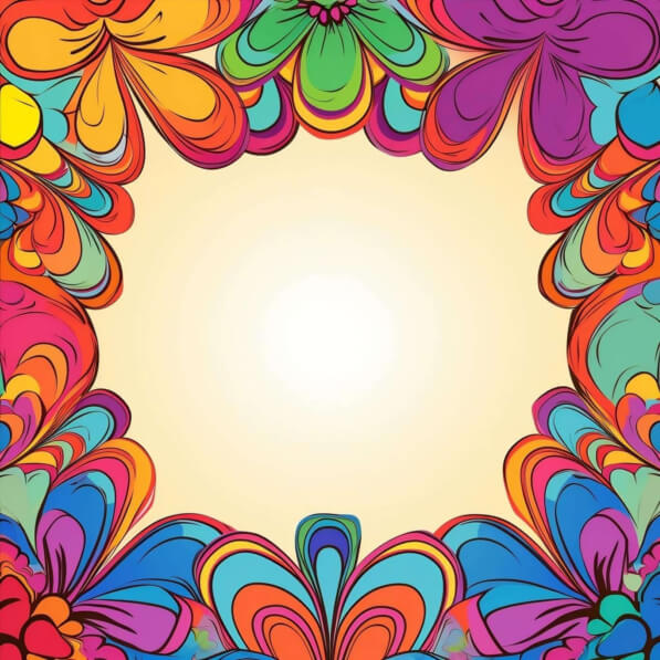 Color Frame Background Download Colorful Floral Frame for Artwork and Design Backgrounds ...