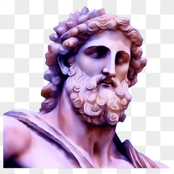 Download Ancient Greek God Statue with Intricate Details PNG Online ...