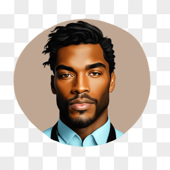 Télécharger Portrait de dessin animé professionnel d'un homme afro ...
