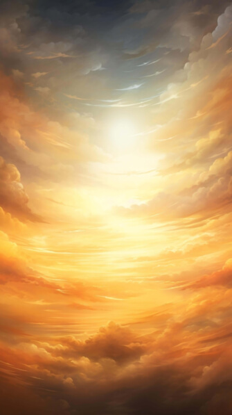 Download Abstract Painting of Cloudy Sky with Rising Sun Backgrounds ...