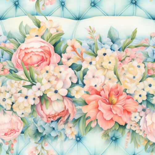 Colorful Floral Pattern with Pink, Blue, and Yellow Flowers Colorful Floral Pattern with Pink, Blue, and Yellow Flowers thumbnail