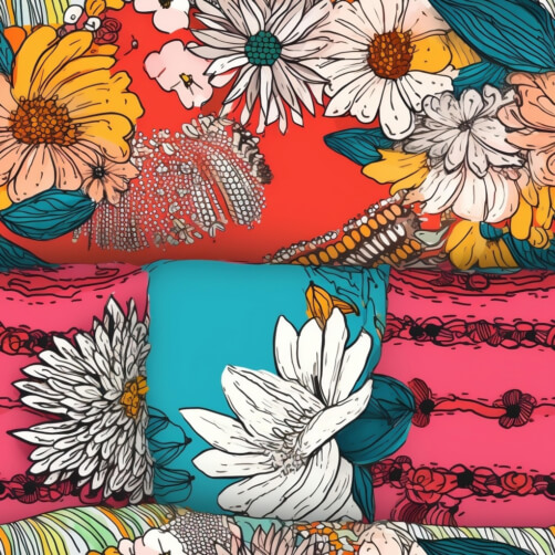Colorful Floral Pillows with Unique Designs Colorful Floral Pillows with Unique Designs thumbnail