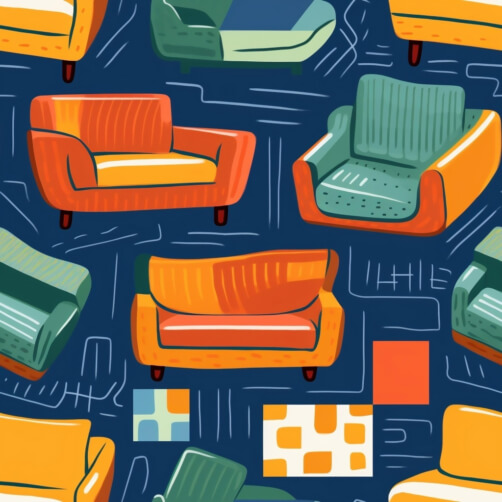 Colorful Sofas and Chairs Seamless Pattern Colorful Sofas and Chairs Seamless Pattern thumbnail