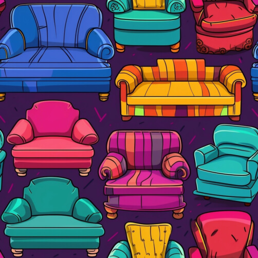 Colorful Sofas and Chairs Seamless Pattern Colorful Sofas and Chairs Seamless Pattern thumbnail