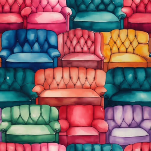 Colorful Array of Sofas and Chairs in a Room Colorful Array of Sofas and Chairs in a Room thumbnail