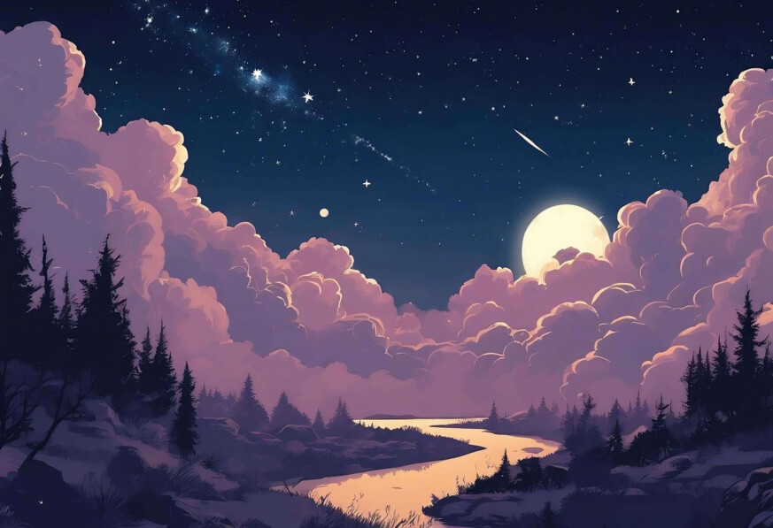Download Night Sky with Clouds and Stars Backgrounds Online - Creative ...