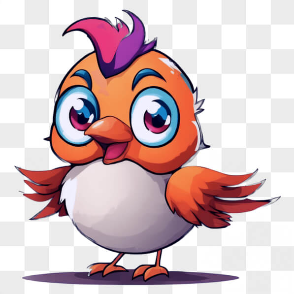 Download Adorable Cartoon Bird with Bright Feathers Cartoons Online ...