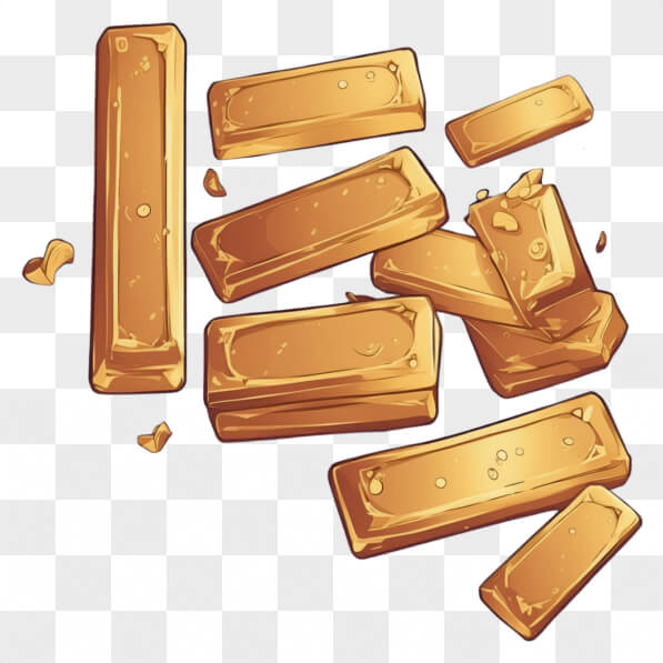 Download Illustration of Precious Metals Gold Bars Falling Cartoons