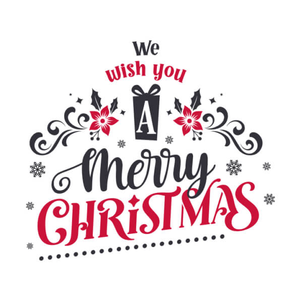 Download We Wish You a Merry Christmas Greeting Card with Snowflakes ...