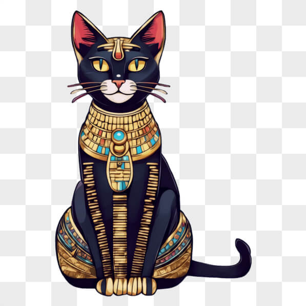 Download Ancient Egyptian Cat Symbol Of Egypt Cartoons Online